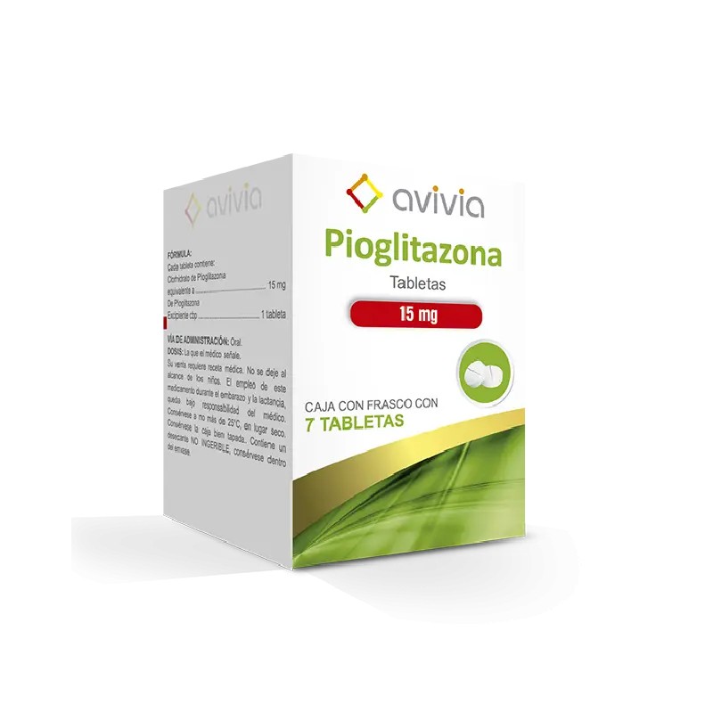 Pioglitazona 15 mg 7 Tabletas