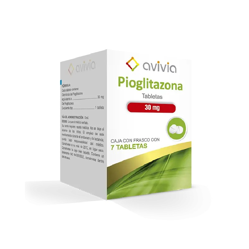 Pioglitazona 30 mg 7 Tabletas