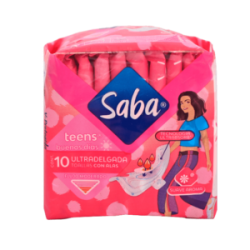Saba teens con alas ultra delgada c/10