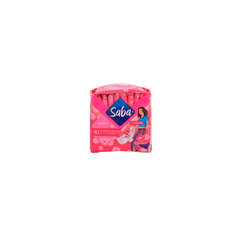 Saba teens con alas ultra delgada c/10