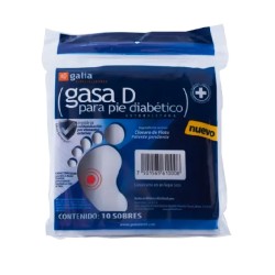 Gasa D para pie diabético