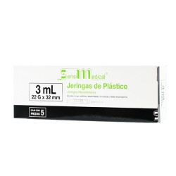 Jeringas 3 Ml 22 Gr 32 Mm