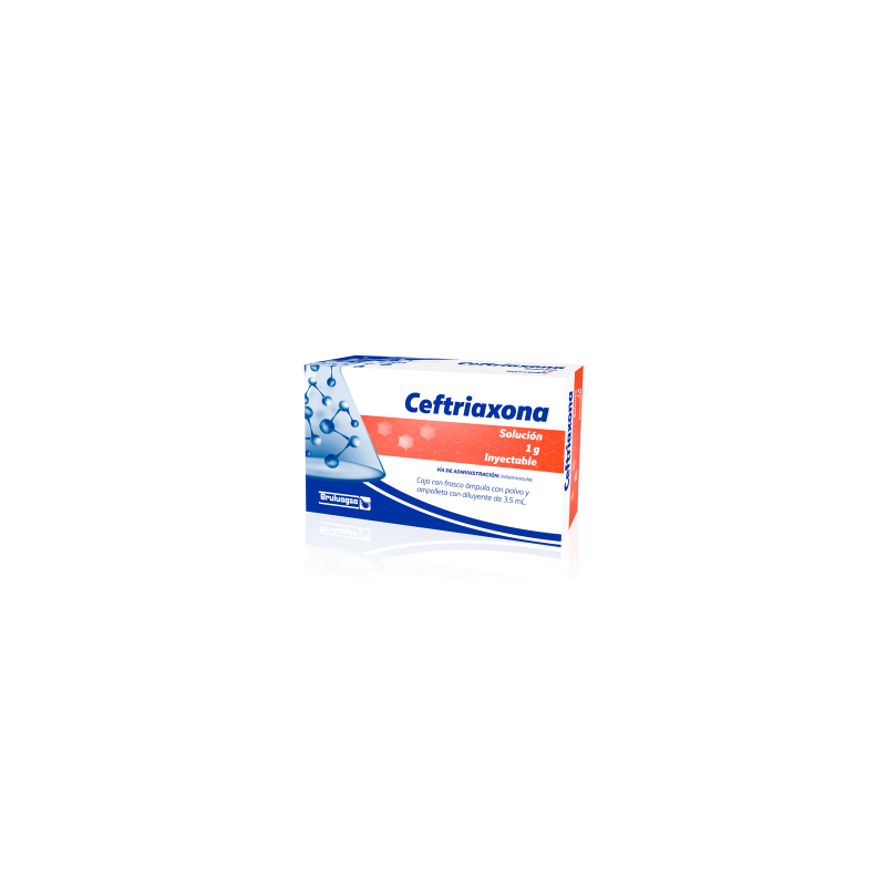 Ceftriaxona Solución 1 g Inyectable 3.5 ml