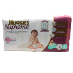 PAÑAL HUGGIES SUPREME UNISEX ET 4 C/40